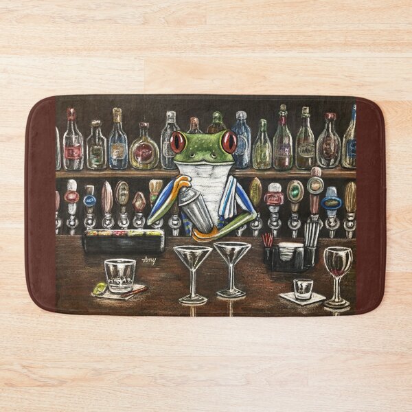 Item preview, "Frog Bar" - Frog Bartender designed and sold by GardenPartyArt.