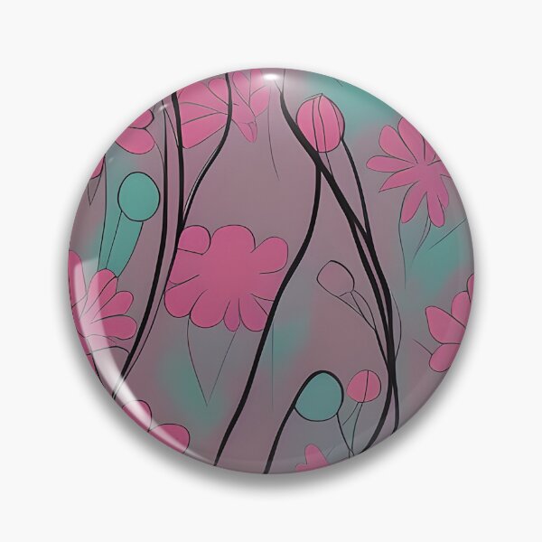 Artikelvorschau, Funky muted pink and teal floral entworfen und verkauft von ibelieveimages.
