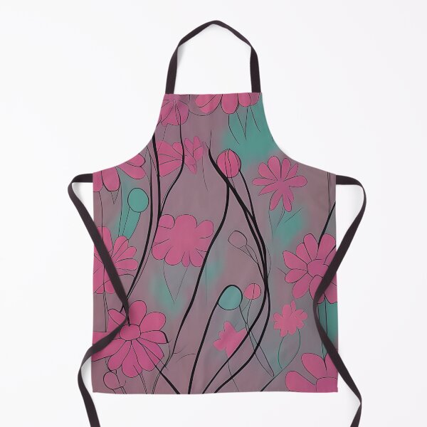 Aperçu de l'œuvre Funky muted pink and teal floral créée et vendue par ibelieveimages.