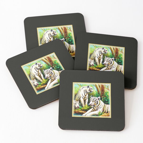 Item preview, Cute White Tigers In The Jungle. Buy Now designed and sold by Health And Fitness Posts e-Store.