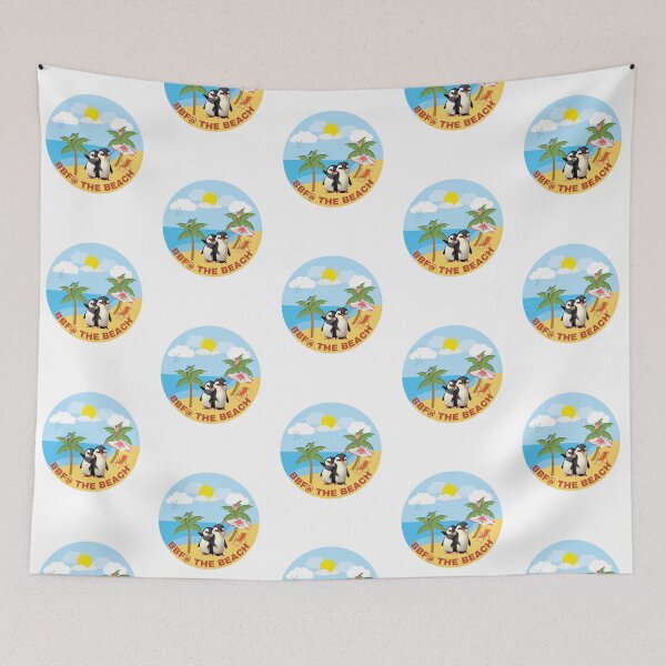 Item preview, Cute Penguins BBF at the Beach designed and sold by HanaiPrint.