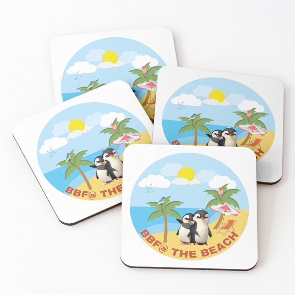 Item preview, Cute Penguins BBF at the Beach designed and sold by HanaiPrint.