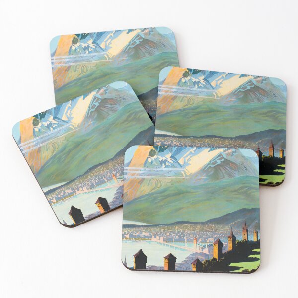 Item preview, Vintage Travel Poster - Mount Pilatus, Lucerne, Switzerland - 1935 designed and sold by Gin  Neko.