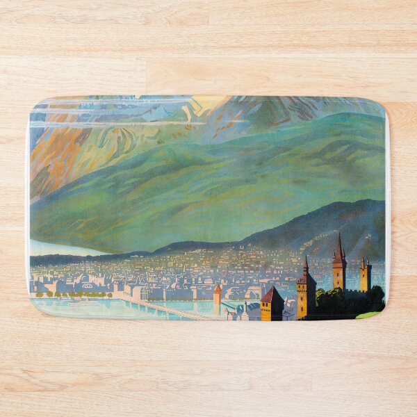 Item preview, Vintage Travel Poster - Mount Pilatus, Lucerne, Switzerland - 1935 designed and sold by Gin  Neko.