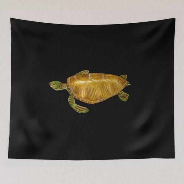 Item preview, Turtle ocean sea organism a watercolor sketch black designed and sold by Yana Mustafina | Boho Soulful Designs.