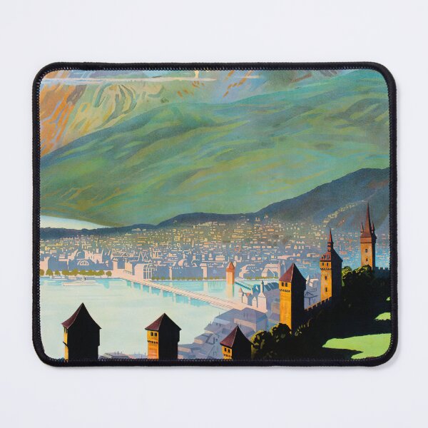 Item preview, Vintage Travel Poster - Mount Pilatus, Lucerne, Switzerland - 1935 designed and sold by Gin  Neko.