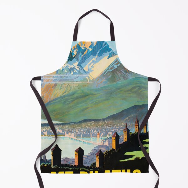 Item preview, Vintage Travel Poster - Mount Pilatus, Lucerne, Switzerland - 1935 designed and sold by Gin Neko.