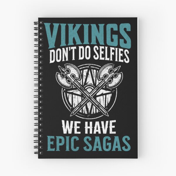 Item preview, Vikings don't do selfies designed and sold by NordicQuotes.