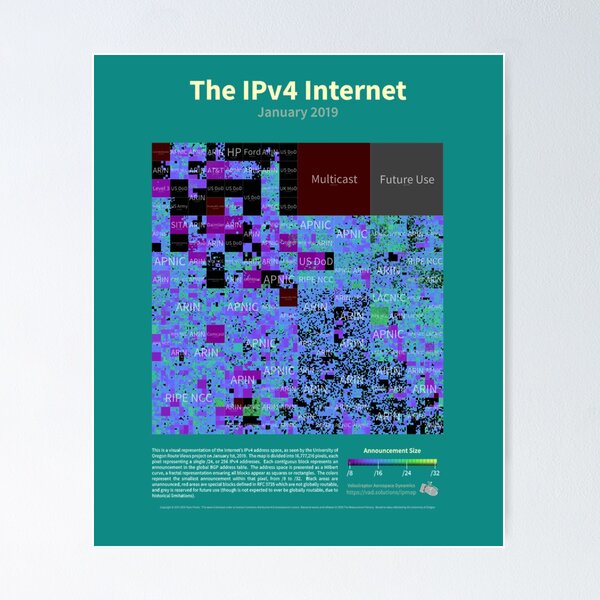 Vista previa del artículo con la obra «Internet IPv4 enero de 2019204», diseñado y vendido por DubbleProductio.