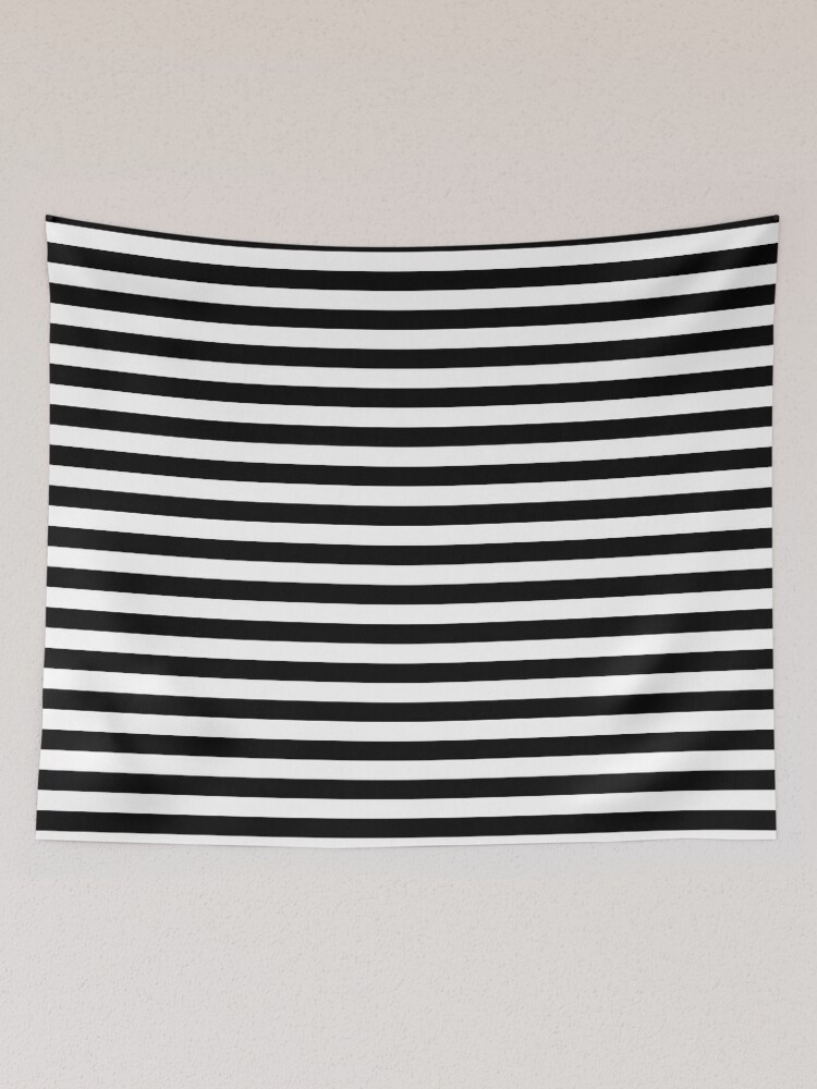 Pattern horizontal stripe seamless black and white color. Stripe