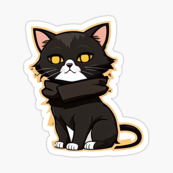 Vista previa del artículo con la obra «Un gato negro llamado Ryan», diseñado y vendido por anggarmc.