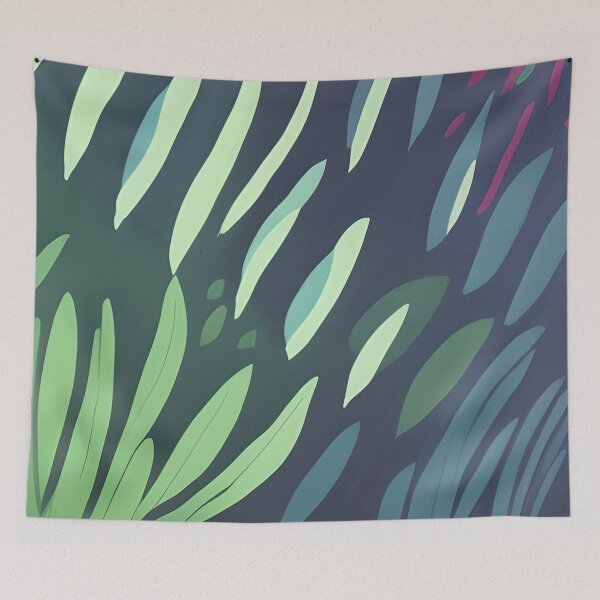 Artikelvorschau, Blue and green abstract leaves entworfen und verkauft von ibelieveimages.