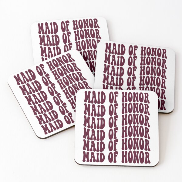 Item preview, Maid Of Honor Burgundy Retro Graphic Bridal Party Gifts for Bachelorette Party designed and sold by mysticblvd.