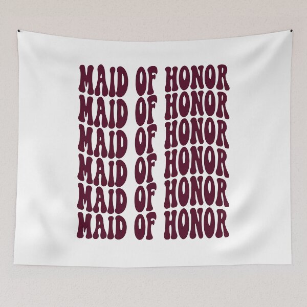 Item preview, Maid Of Honor Burgundy Retro Graphic Bridal Party Gifts for Bachelorette Party designed and sold by mysticblvd.