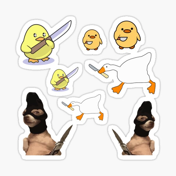 Stickers duck with knife aesthetic cartoon girl -  Portugal