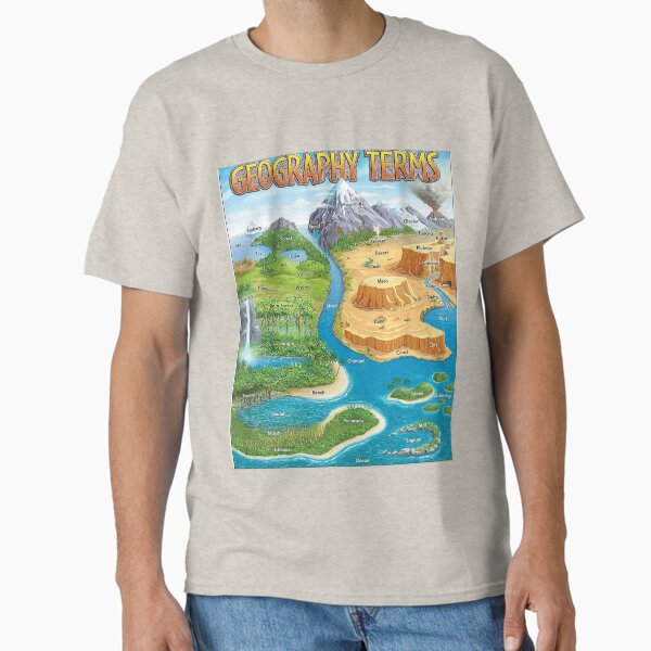 Item preview, 90's geography terms map meme designed and sold by Sysko.
