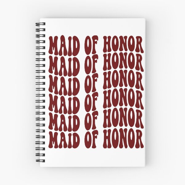 Item preview, Maid Of Honor Dark Red Retro Graphic Bridal Party Gifts for Bachelorette Party designed and sold by mysticblvd.