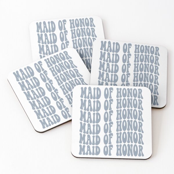 Item preview, Maid Of Honor Dusty Blue Retro Graphic Bridal Party Gifts for Bachelorette Party designed and sold by mysticblvd.