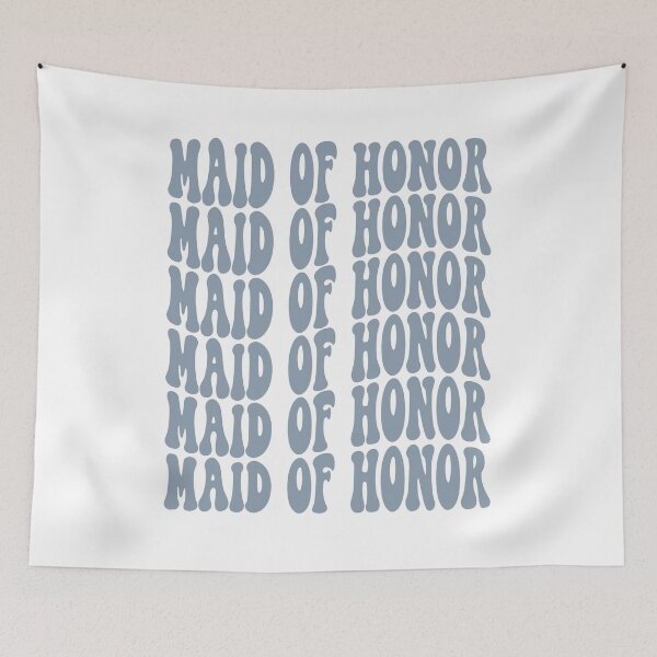 Item preview, Maid Of Honor Dusty Blue Retro Graphic Bridal Party Gifts for Bachelorette Party designed and sold by mysticblvd.