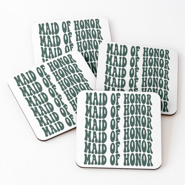 Item preview, Maid Of Honor Emerald Green Retro Graphic Bridal Party Gifts for Bachelorette Party designed and sold by mysticblvd.