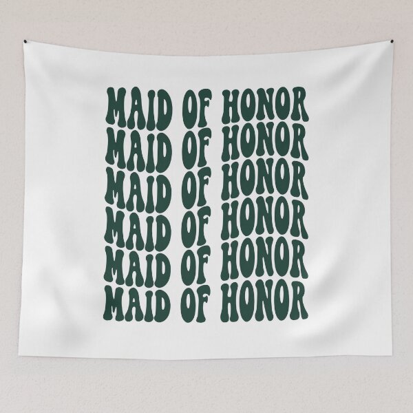 Item preview, Maid Of Honor Emerald Green Retro Graphic Bridal Party Gifts for Bachelorette Party designed and sold by mysticblvd.