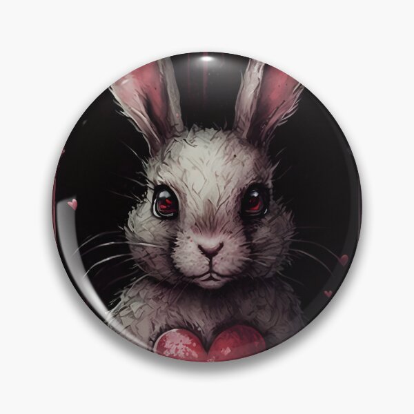 Item preview, Cute Goth Love Bunny Lovebunny Horror Valentine Watercolor Freaky designed and sold by CGSGraphics.