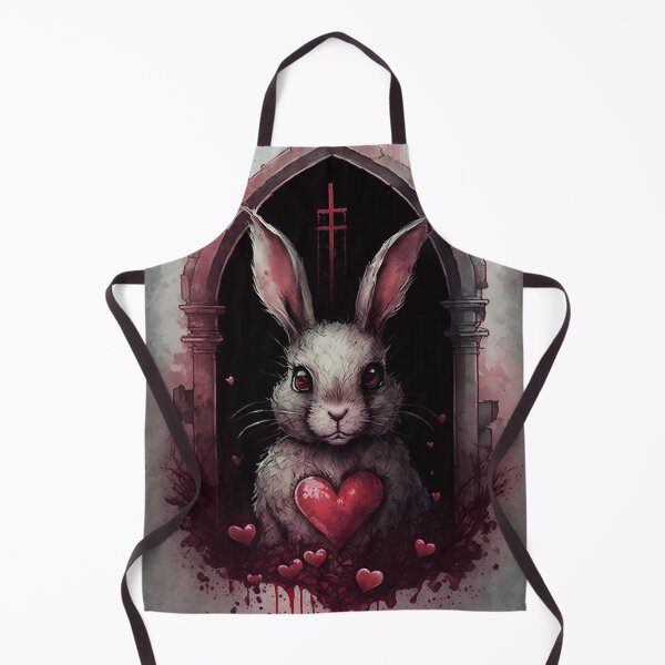 Item preview, Cute Goth Love Bunny Lovebunny Horror Valentine Watercolor Freaky designed and sold by CGSGraphics.