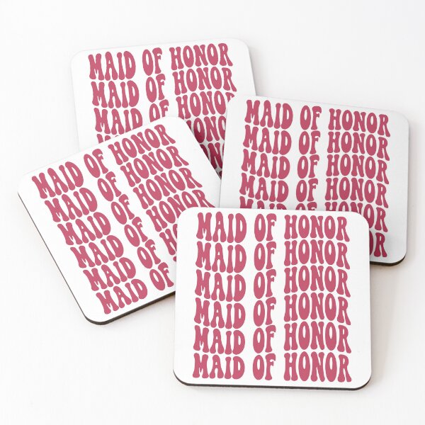 Item preview, Maid Of Honor Magenta Pink Retro Graphic Bridal Party Gifts for Bachelorette Party designed and sold by mysticblvd.