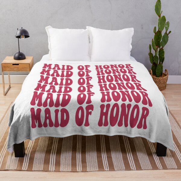 Item preview, Maid Of Honor Magenta Pink Retro Graphic Bridal Party Gifts for Bachelorette Party designed and sold by mysticblvd.