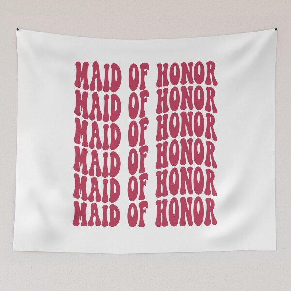 Item preview, Maid Of Honor Magenta Pink Retro Graphic Bridal Party Gifts for Bachelorette Party designed and sold by mysticblvd.