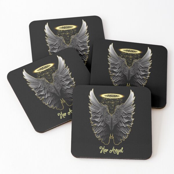 Item preview, Her Angel - Black angel wings with halo designed and sold by SteampunkMoai.