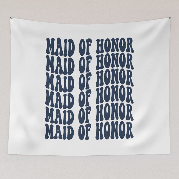 Item preview, Maid Of Honor Navy Blue Retro Graphic Bridal Party Gifts for Bachelorette Party designed and sold by mysticblvd.