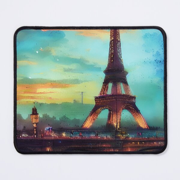 Item preview, Eiffel tower and bridge painting designed and sold by ibelieveimages.