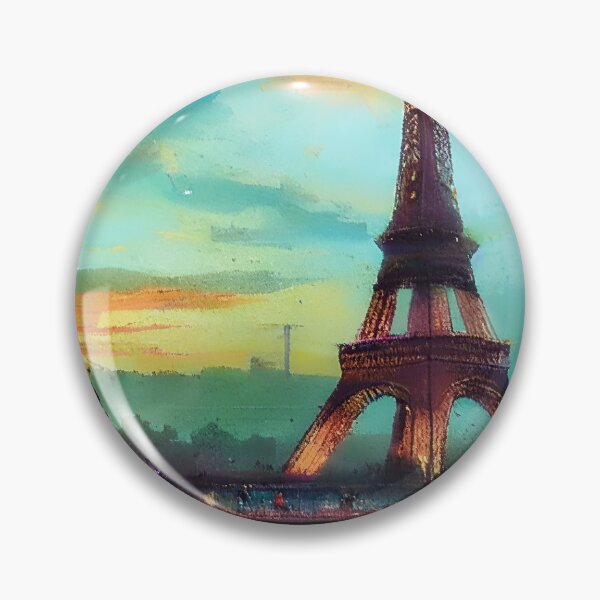 Item preview, Eiffel tower and bridge painting designed and sold by ibelieveimages.