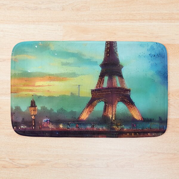 Item preview, Eiffel tower and bridge painting designed and sold by ibelieveimages.