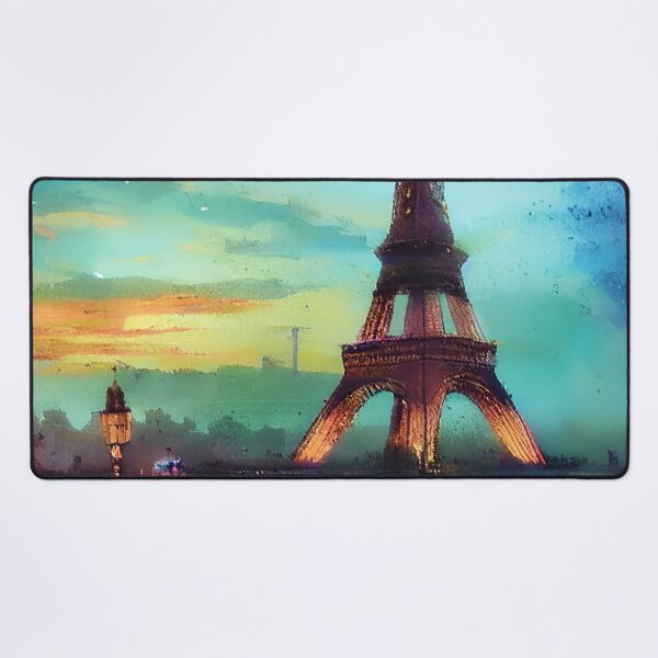 Item preview, Eiffel tower and bridge painting designed and sold by ibelieveimages.
