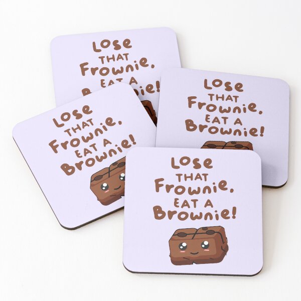 Item preview, Lose that Frownie eat a Brownie - Funny Brownie Puns Sticker designed and sold by byFizCreative.