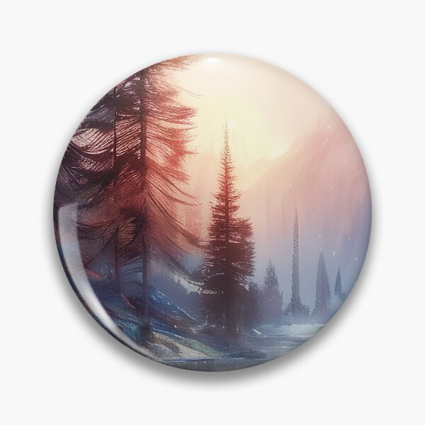 Item preview, Snowy mountain river sunrise designed and sold by ibelieveimages.