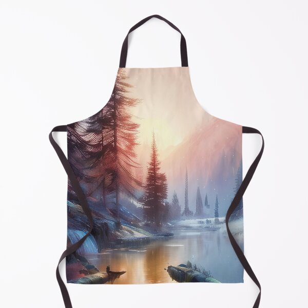 Item preview, Snowy mountain river sunrise designed and sold by ibelieveimages.