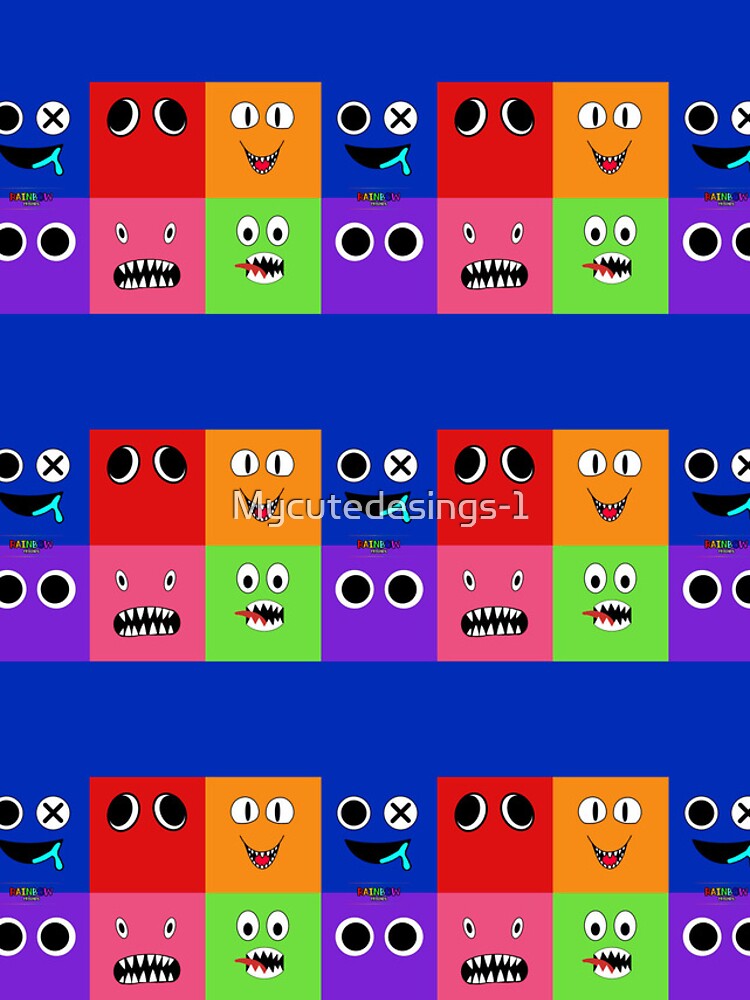 Rainbow Friends characters faces in grid.. Blue Roblox Rainbow Friends  Characters, roblox, video game. Halloween iPhone Case for Sale by  Mycutedesings-1