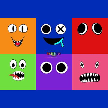 BLUE FACE Rainbow Friends. Blue Roblox Rainbow Friends Characters, roblox,  video game. Halloween Essential T-Shirt for Sale by Mycutedesings-1
