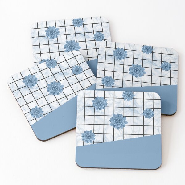 Item preview, Succulents geometric composition - Blue Grey designed and sold by Printables Passions.