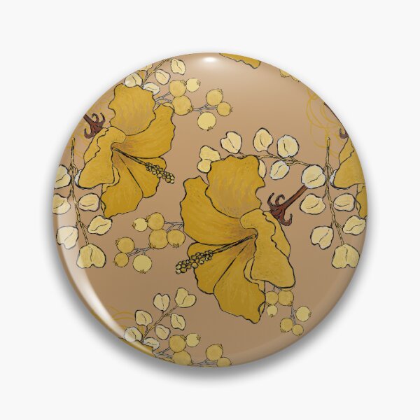 Item preview, golden Chinese rose seamless pattern	 designed and sold by NayaChu.