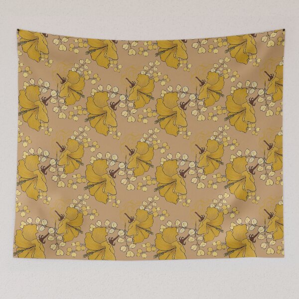 Item preview, golden Chinese rose seamless pattern	 designed and sold by NayaChu.