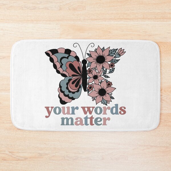 Item preview, Your Words Matter Graphic For Teacher Or Nurse Gift With Retro Boho Butterfly designed and sold by mysticblvd.