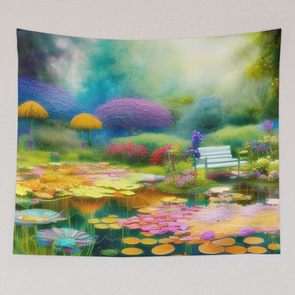 Item preview, Colorful garden pond designed and sold by ibelieveimages.