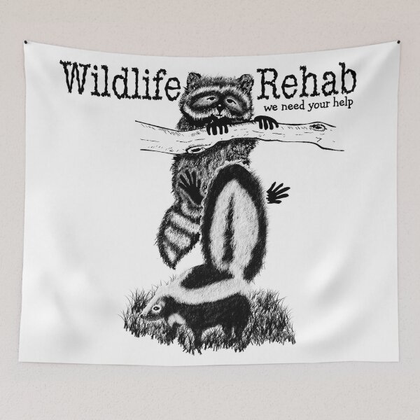 Item preview, Baby Raccoon and Baby Skunk Wildlife Rehabilitation We Need Your Help designed and sold by The Tinker Man's Daughter.