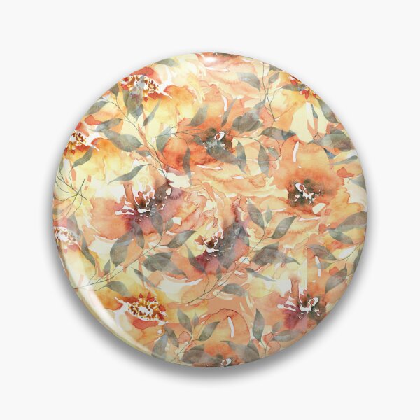 Item preview, Orange Watercolor Floral Seamless Surface Pattern designed and sold by PBJArt.