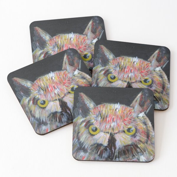 Item preview, Colourful owl designed and sold by carolineskinnerart.