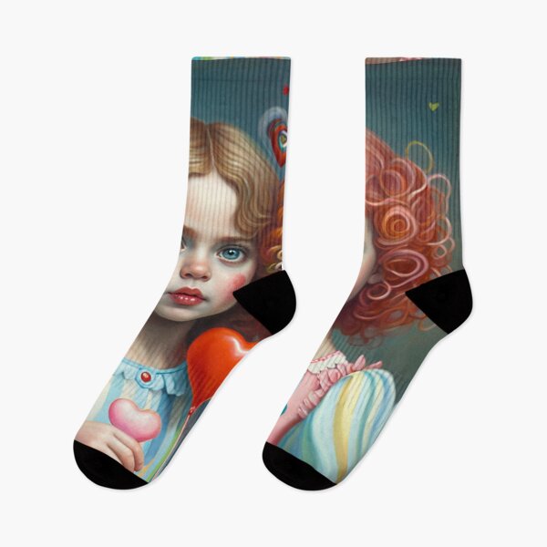 Item preview, Valentine Candy Art, Candy Girl, Lowbrow, Big Eye Girl, Pop Surrealism Art designed and sold by Art.Fusion.Studio.